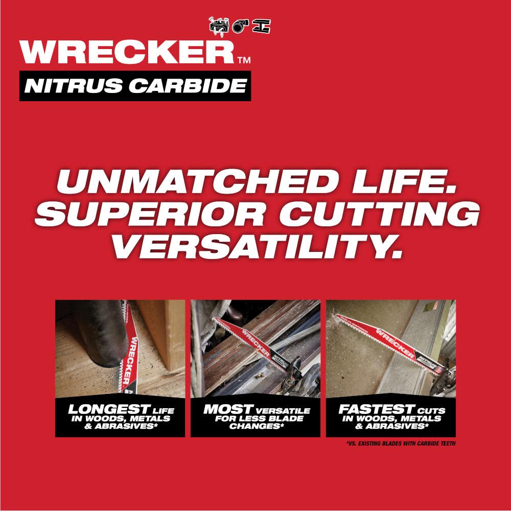 Milwaukee 48-00-5271 6" 6TPI The Wrecker with Nitrus Carbide 1Pk