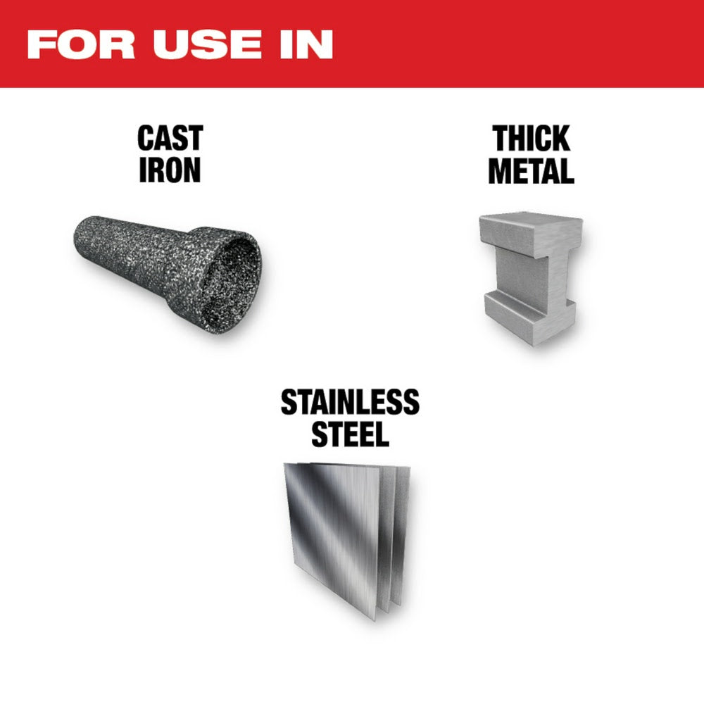 Milwaukee 48-00-5563 12” 7TPI The TORCH™ with NITRUS Carbide™ for Cast Iron SAWZALL®  Blade 5Pk