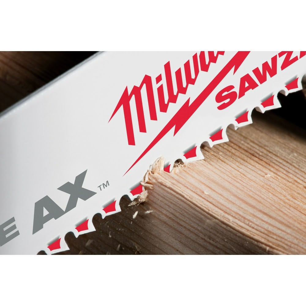 Milwaukee 48-00-8026 9" x 5/8 TPI Super Sawzall AX Blade 25-Pack