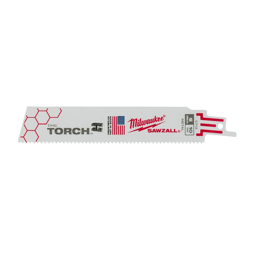 Milwaukee 48-01-7712 6" 10 TPI The Torch SAWZALL Blades, 100 Pack