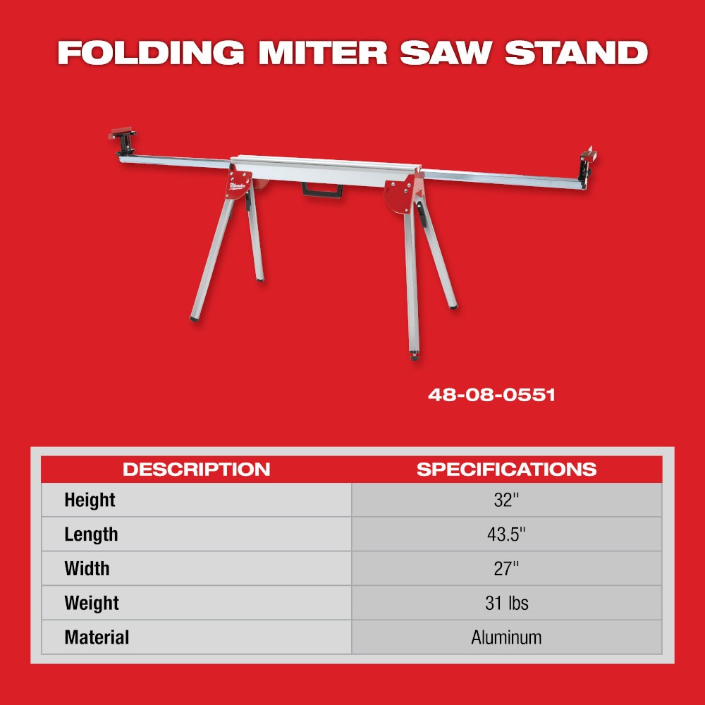 Milwaukee  48-08-0551 Folding Miter Saw Stand