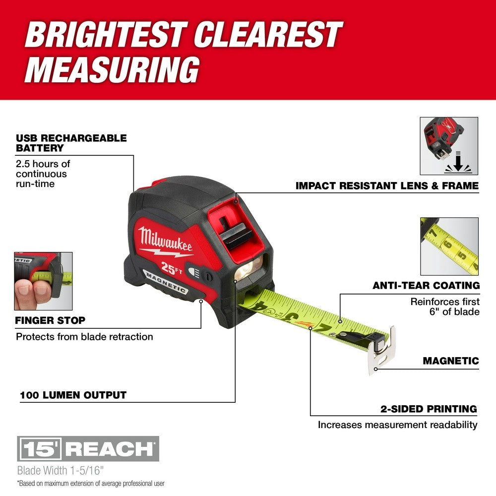 Buy Milwaukee Compact Wide Blade Magnetic Tape Measure