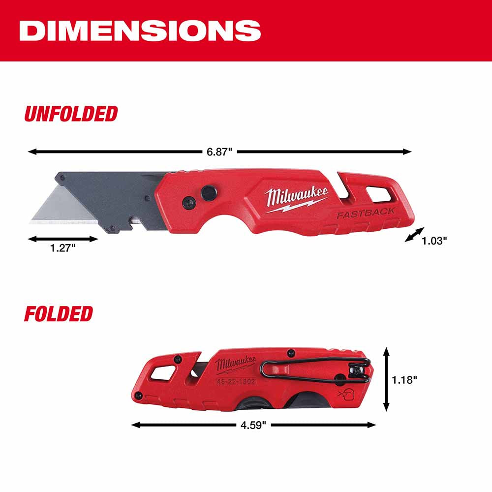 Milwaukee 48-22-1504 FASTBACK Folding utility Knife/Blade Set