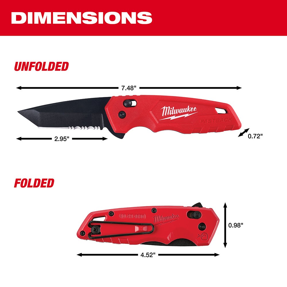Milwaukee 48-22-1530 FASTBACK Spring Assisted Folding Knife