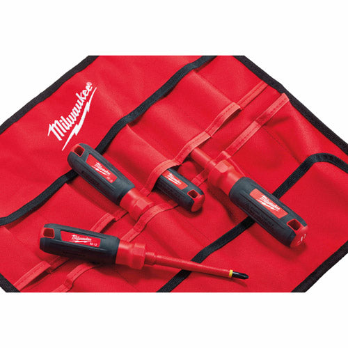 Milwaukee 48-22-2204 4Pc 1000V Insulated Screwdriver Set w/ Roll Pouch