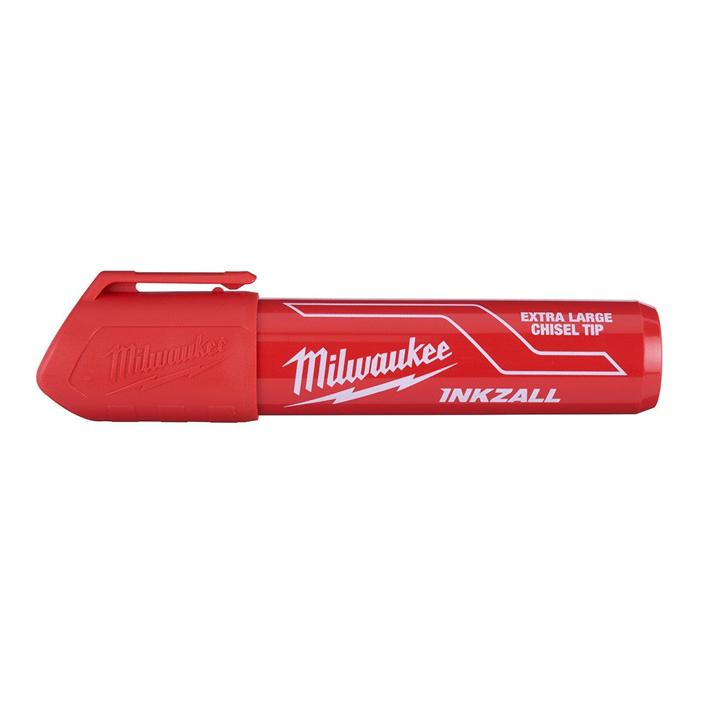 Milwaukee 48-22-3266 INKZALL Extra Large Chisel Tip Red Marker, 12 Pack