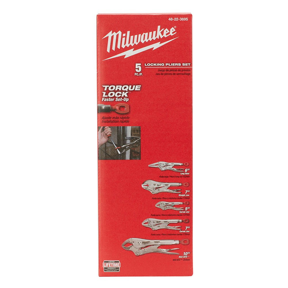 Milwaukee  48-22-3695 5-Piece Torque Lock Pliers Kit