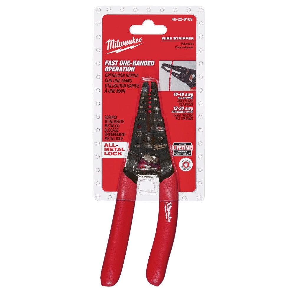 Milwaukee 48-22-6109 10 - 18 AWG Solid and 12 - 20 AWG Stranded Wire Stripper