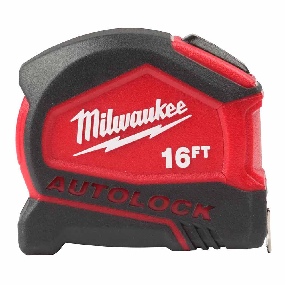 Milwaukee 48-22-6816 16Ft Compact Nylon Bond Blade Protection Auto Lock Tape