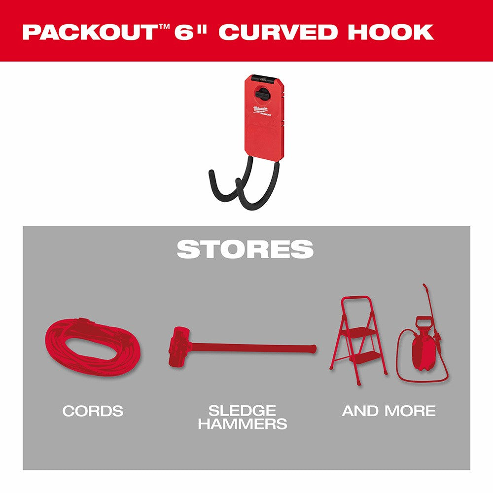 Milwaukee 48-22-8331 PACKOUT Shop Storage 6" Curved Hook
