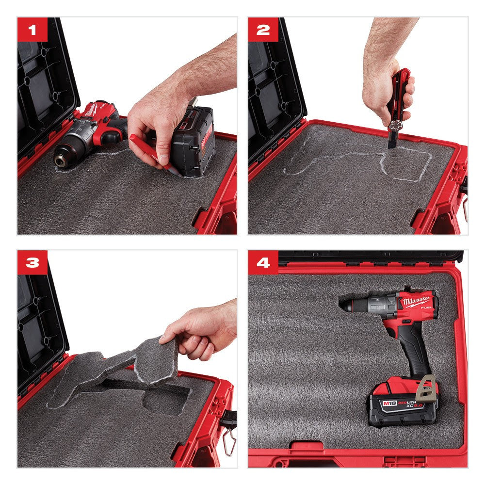 Milwaukee 48-22-8450 PACKOUT 16 in. Portable Modular Tool-Box Case with  Customizable Insert