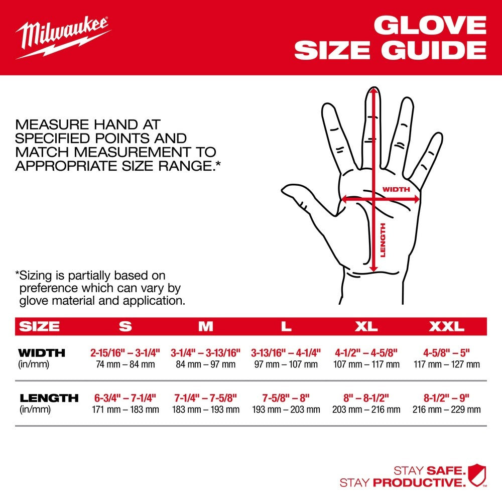 Milwaukee 48-22-8904B 12Pk Cut 1 Dipped Gloves – XXL [A1]