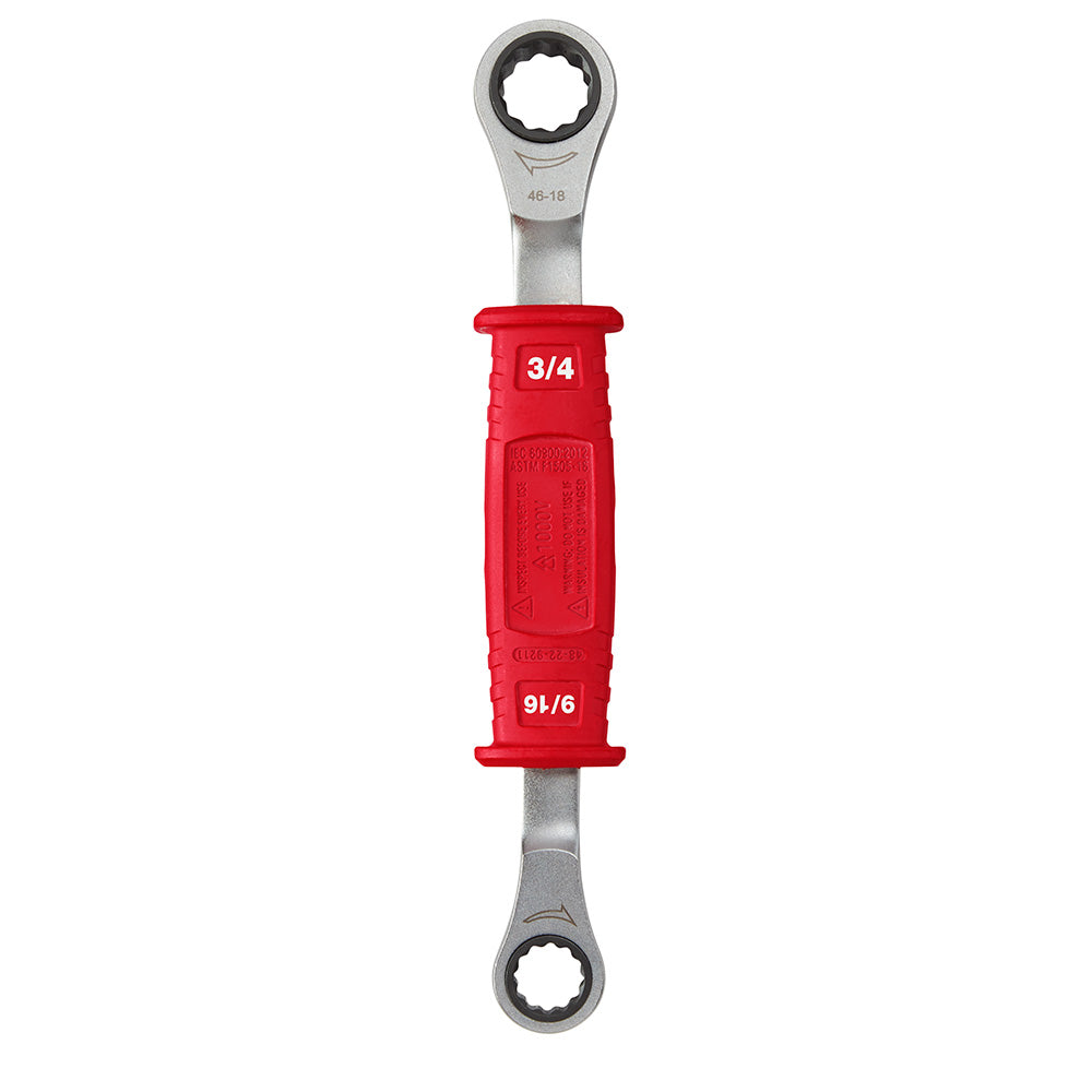 Milwaukee 48-22-9211 Lineman’s 2-in-1 Insulated Ratcheting Box Wrench