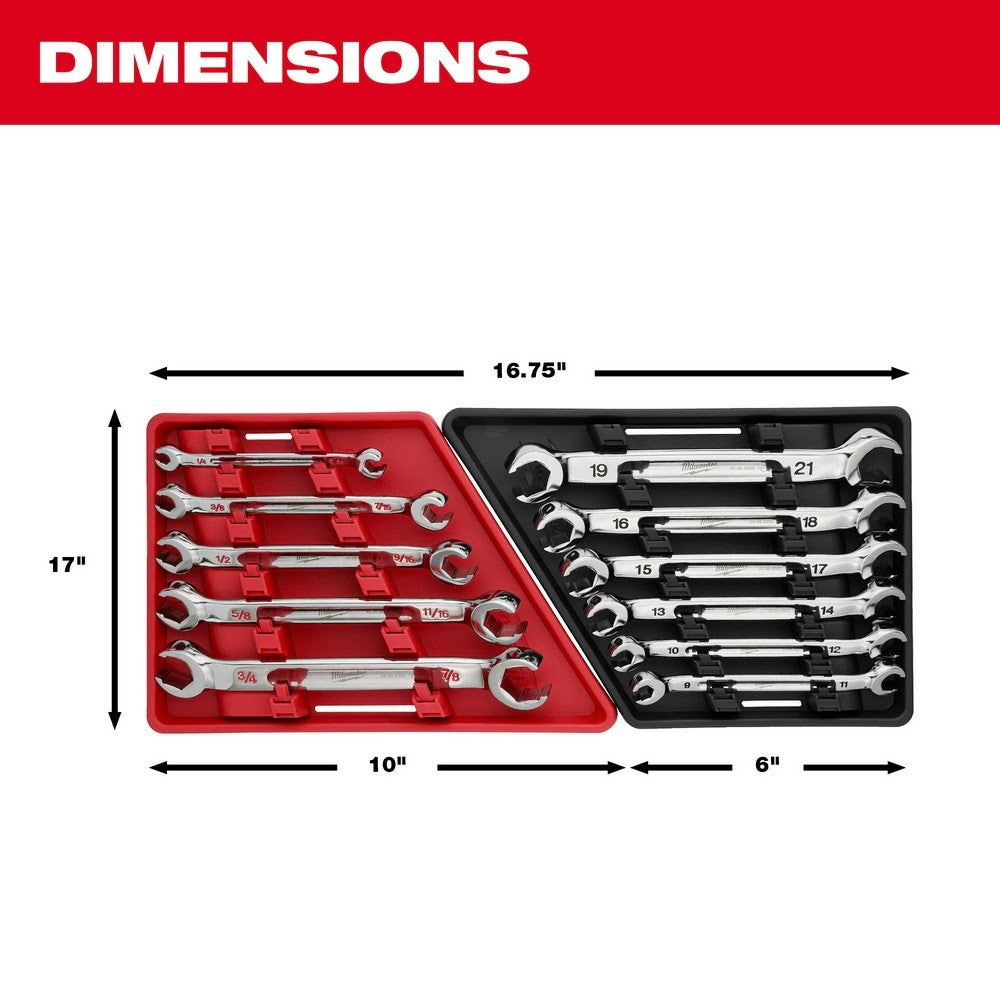 Milwaukee 48-22-9470 5pc Double End Flare Nut Wrench Set - SAE