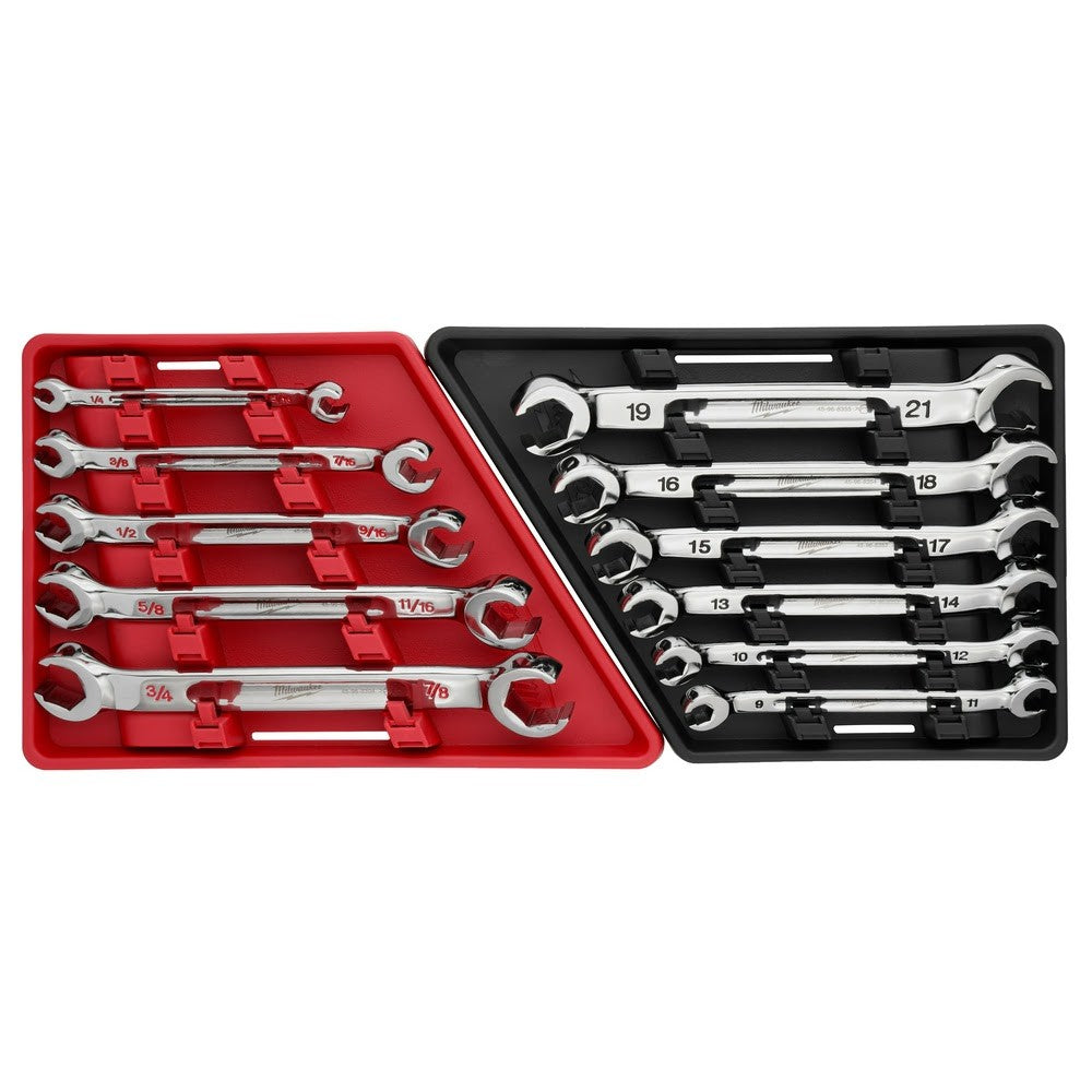 Milwaukee 48-22-9471 6pc Double End Flare Nut Wrench Set - Metric