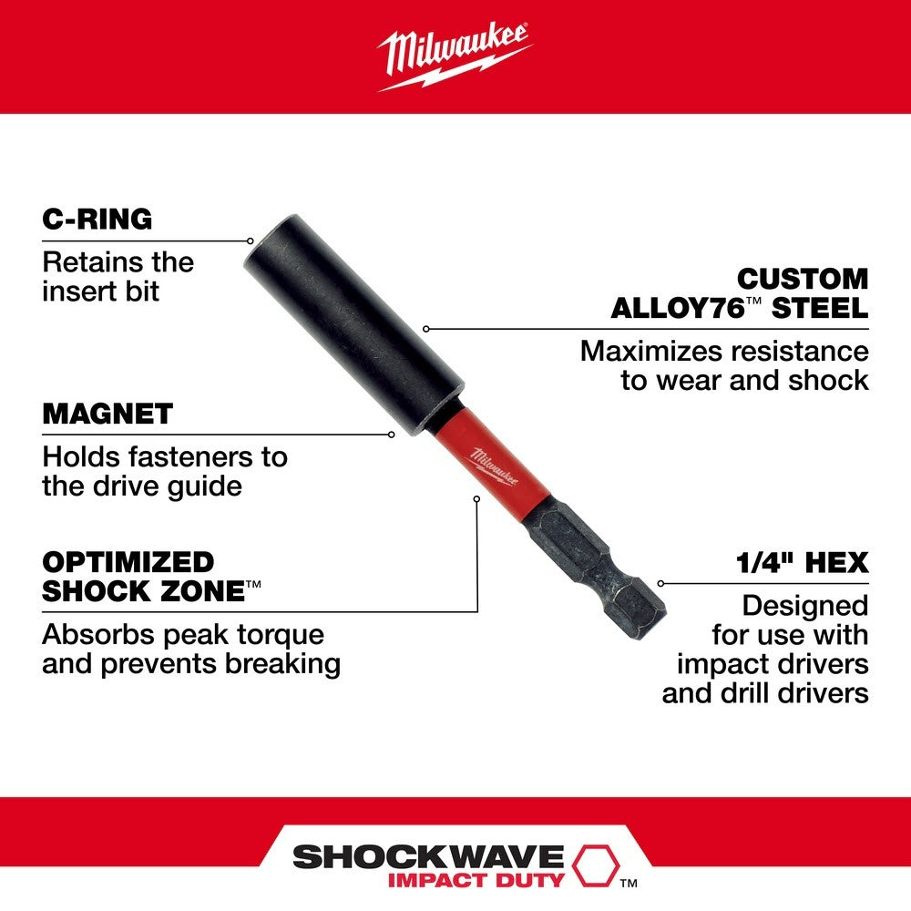 Milwaukee 48-32-4503 Shockwave 3" Magnetic Bit Tip Holder