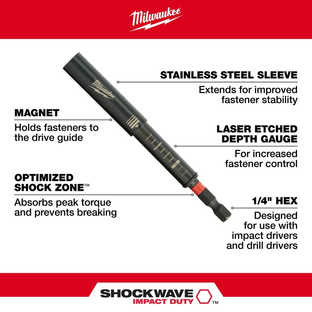 Milwaukee 48-32-4518 SHOCKWAVE 7Pc Impact Magnetic Drive Guide Set