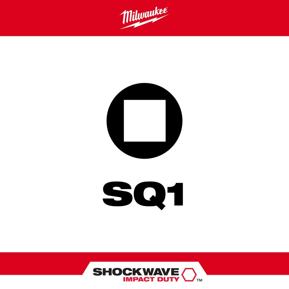 Milwaukee 48-32-4671 Shockwave 2" SQ1 5Pk