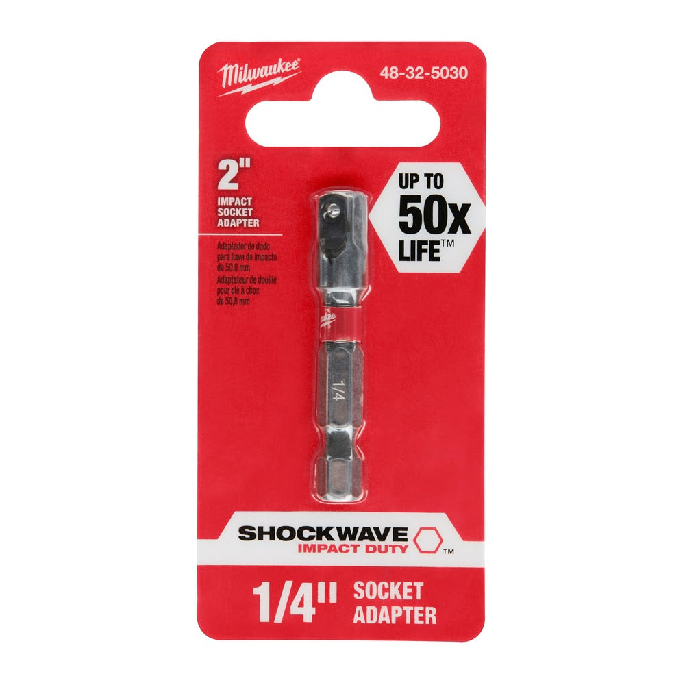 Milwaukee 48-32-5030 1/4" Hex Shank to 1/4" Shockwave Socket Adapter
