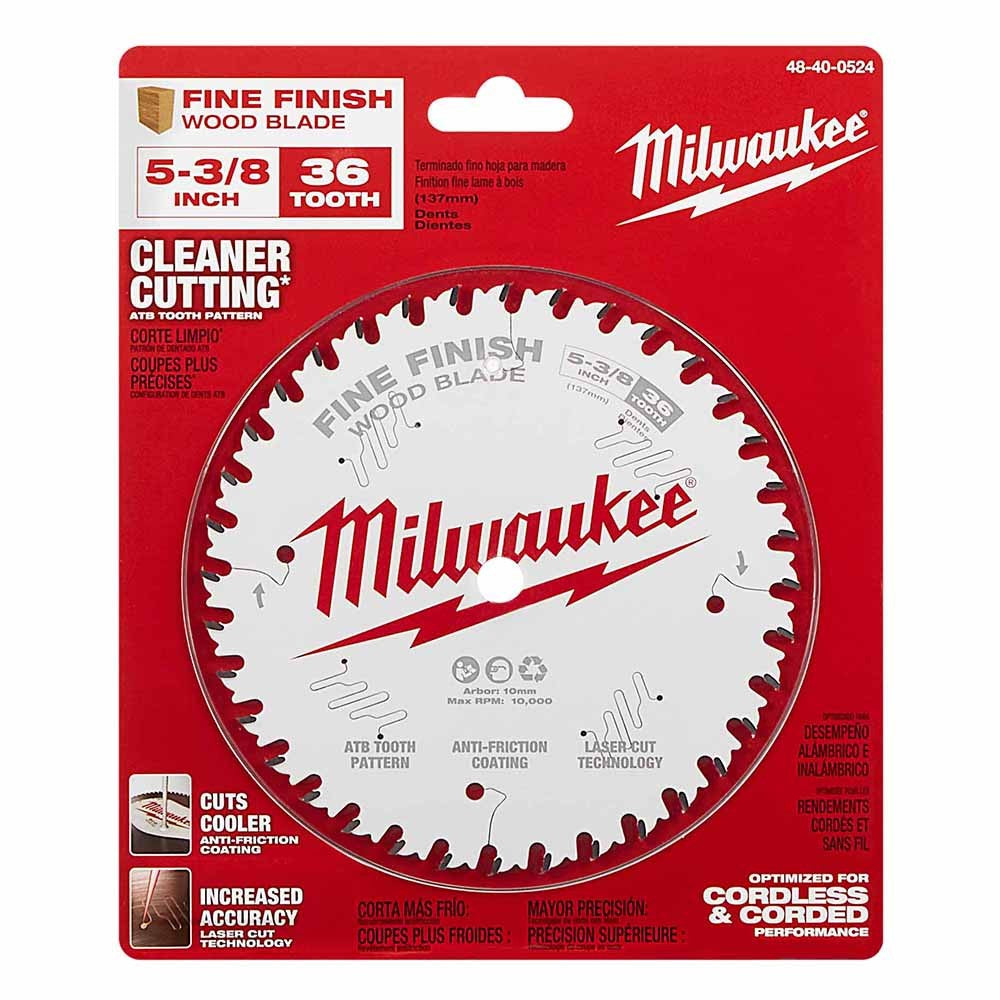 Milwaukee 48-40-0524 5-3/8" 36T Fine Finish Circular Saw Blade