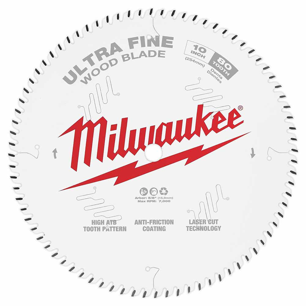 Milwaukee 48-40-1032 10" 80T Ultra Fine Finish Circular Saw Blade