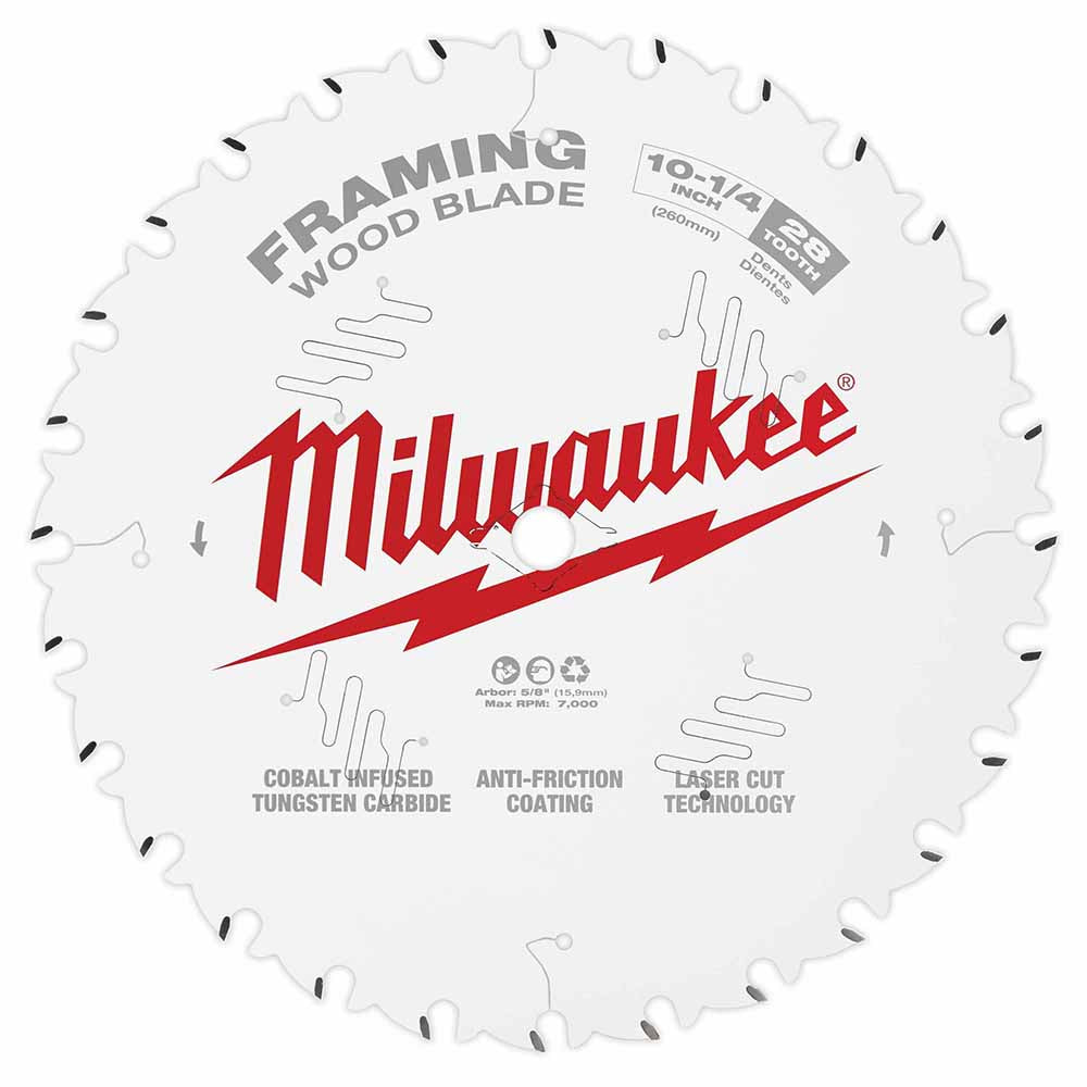 Milwaukee 48-40-1038 10-1/4" 28T Framing Circular Saw Blade