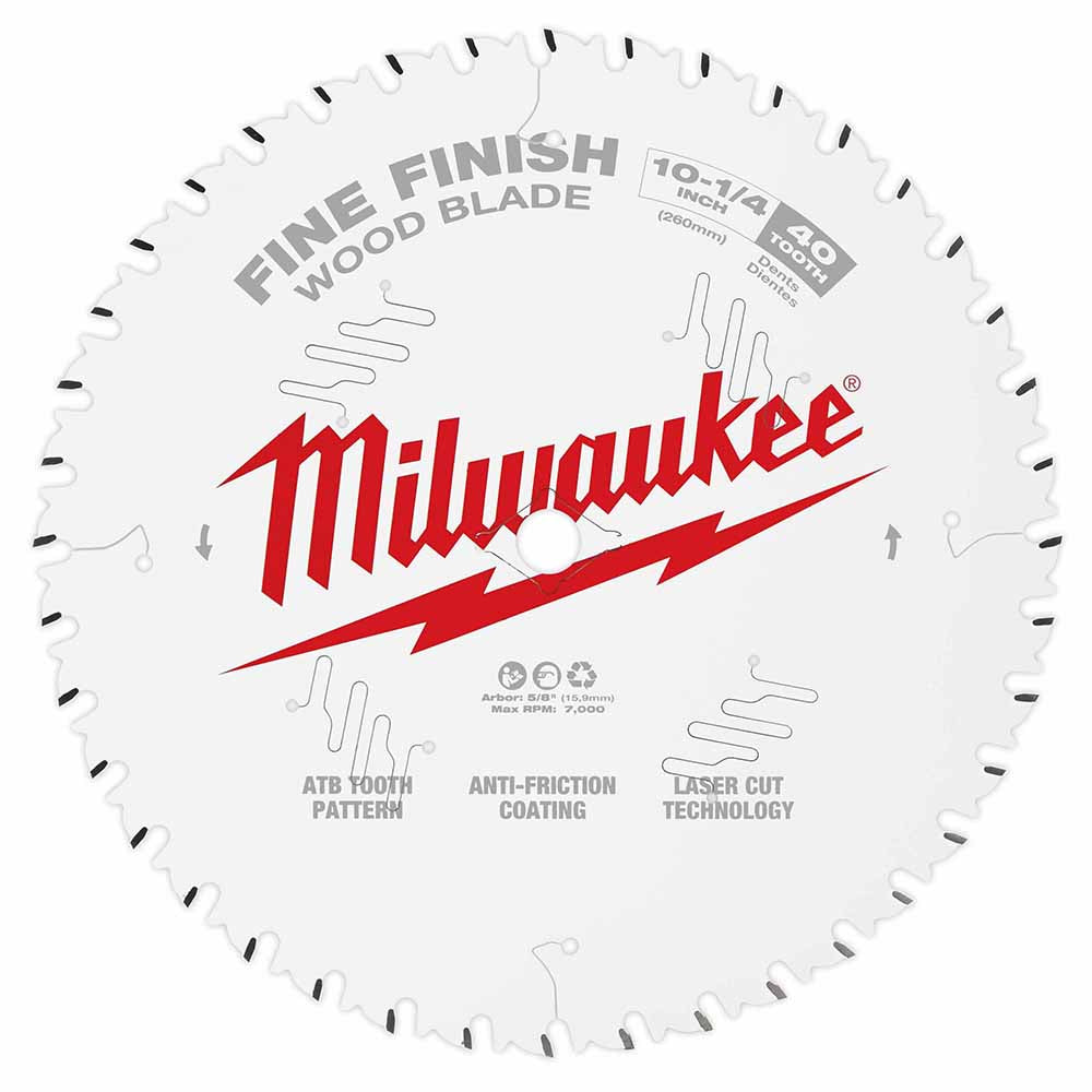 Milwaukee 48-40-1040 10-1/4" 40T Fine Finish Circular Saw Blade