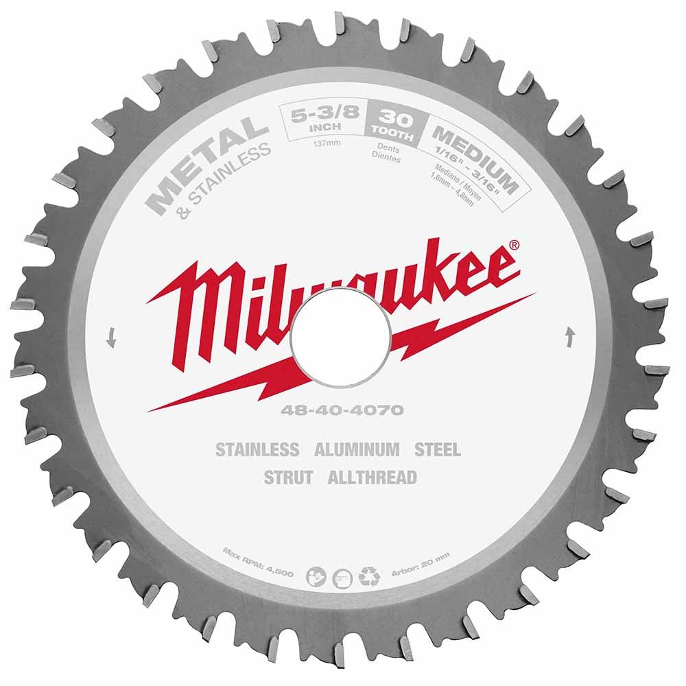 Milwaukee 48-40-4070 5-3/8” Metal Saw Blade 30 Tooth Ferrous