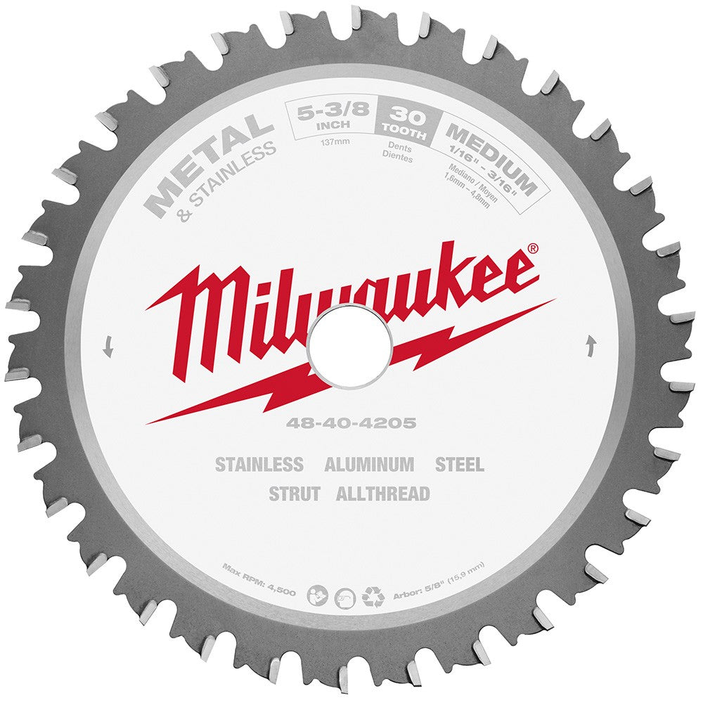 Milwaukee  48-40-4205 5-3/8" 30T Metal & Stainless CSB, 5/8"