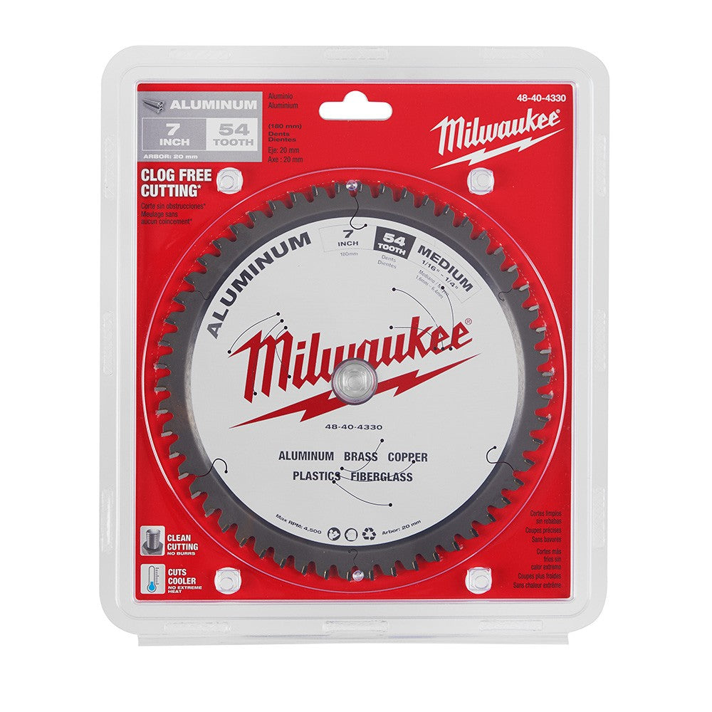 Milwaukee 48-40-4330 7" 54T Aluminum CSB, 20MM