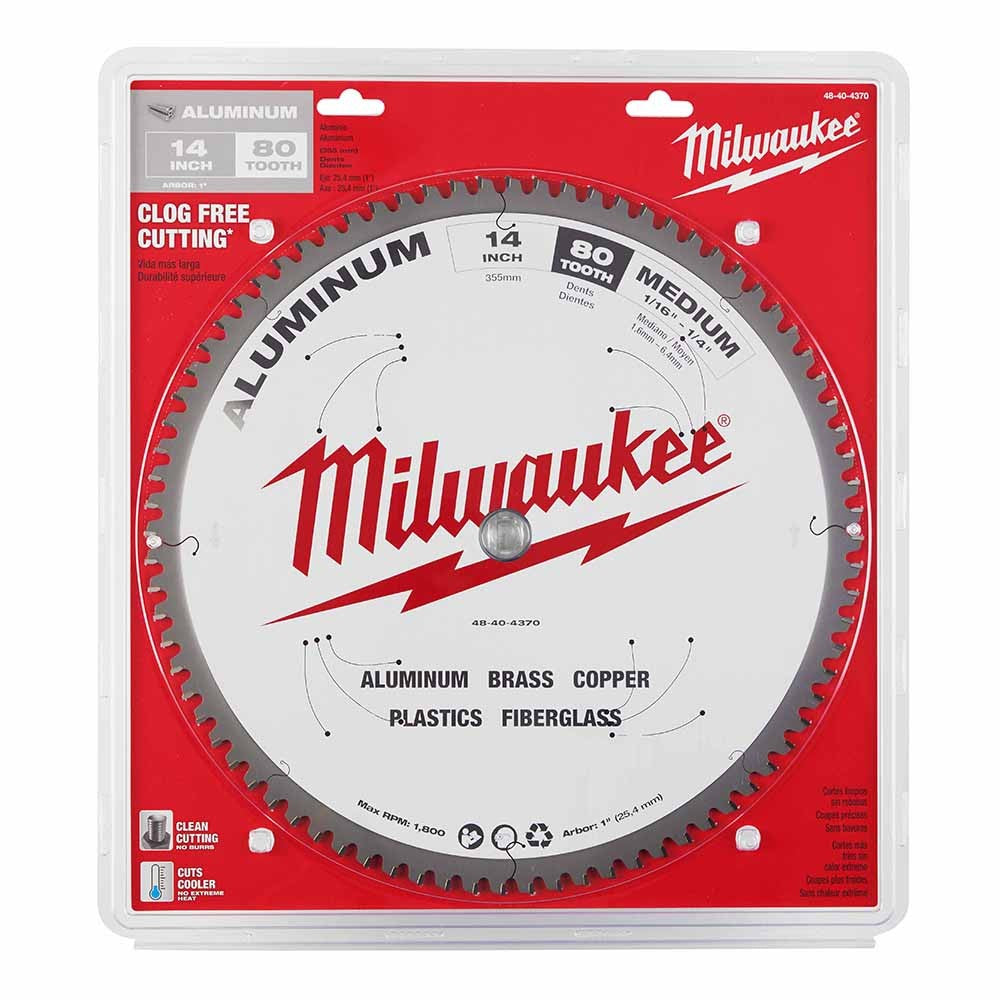 Milwaukee  48-40-4370 14" 80T Aluminum CSB, 1"