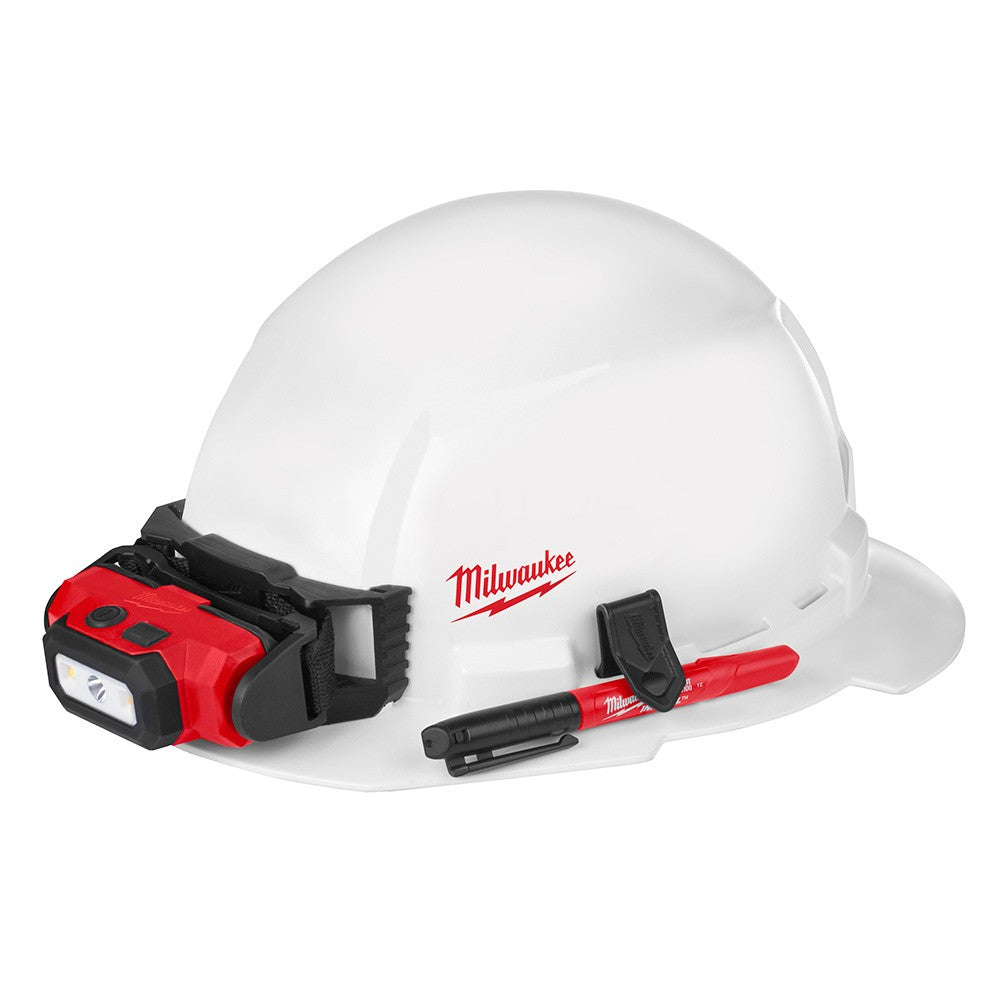 Milwaukee 48-73-1031 Full Brim Hard Hat with BOLT Accessories 
– Type 1 Class E (Small Logo)