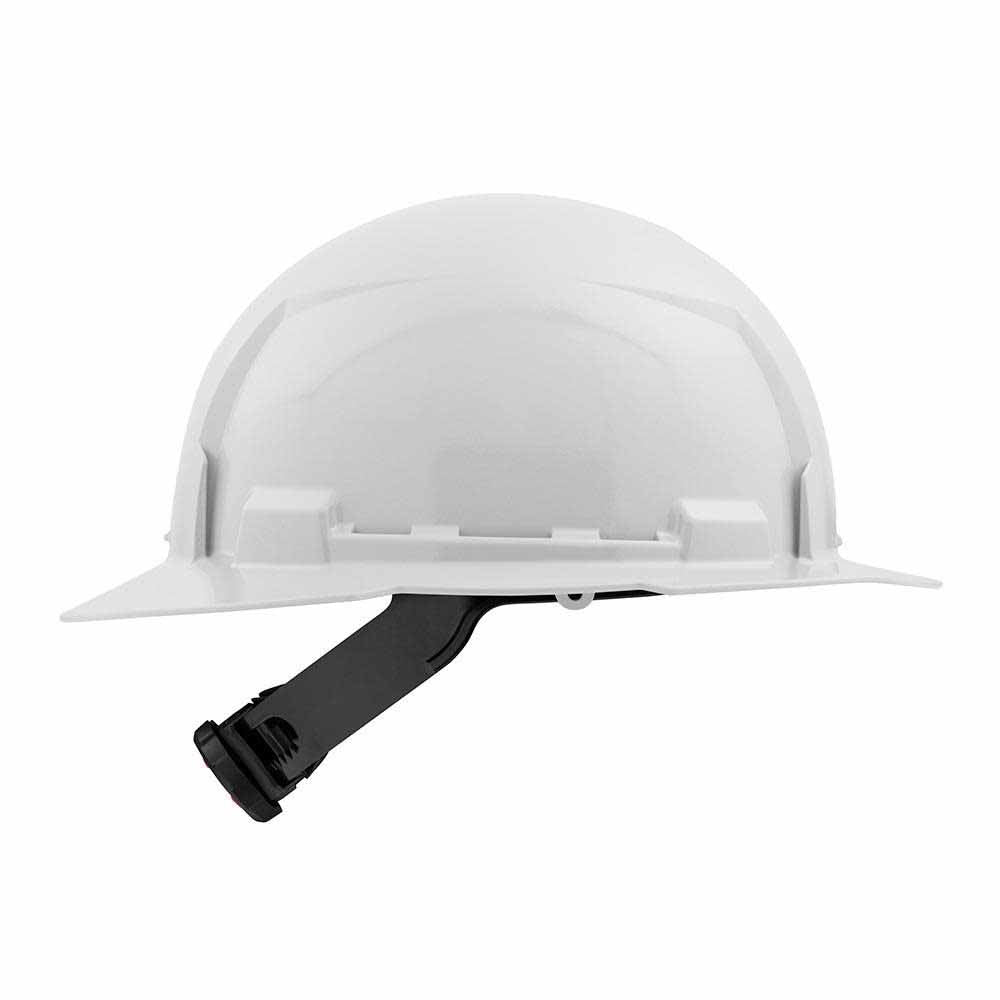 Milwaukee 48-73-1101 White Full Brim Hard Hat with 4PT Ratcheting Suspension – Type 1 Class E