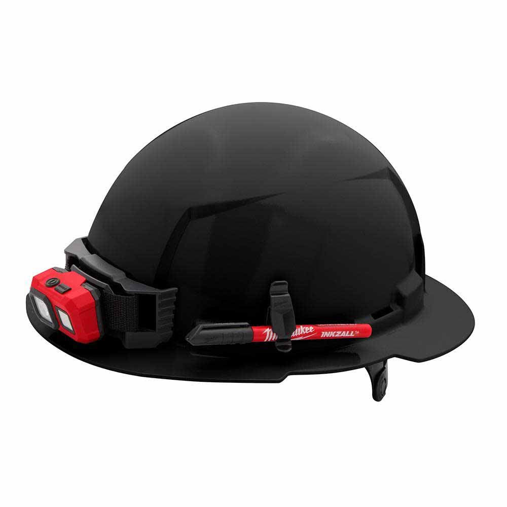 Milwaukee 48-73-1131 Black Full Brim Hard Hat with 6Pt Ratcheting Suspension – Type 1 Class E