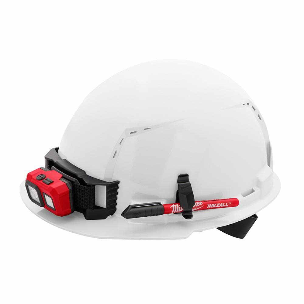 Milwaukee 48-73-1200 White Front Brim Vented Hard Hat with 4PT Ratcheting Suspension