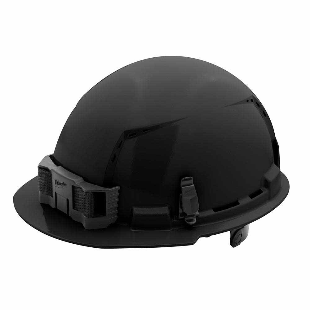 Milwaukee 48-73-1230 Black Front Brim Vented Hard Hat with 6PT Ratcheting Suspension – Type 1 Class C