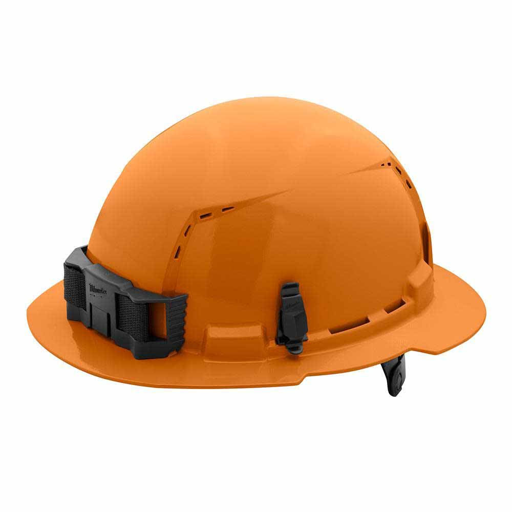 Milwaukee 48-73-1233 Orange Full Brim Vented Hard Hat with 6Pt Ratcheting Suspension – Type 1 Class C