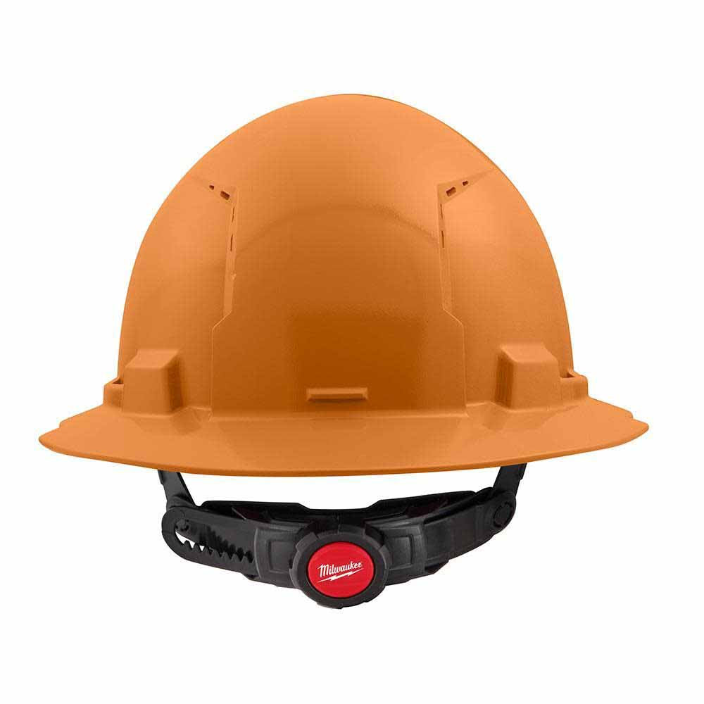 Milwaukee 48-73-1233 Orange Full Brim Vented Hard Hat with 6Pt Ratcheting Suspension – Type 1 Class C