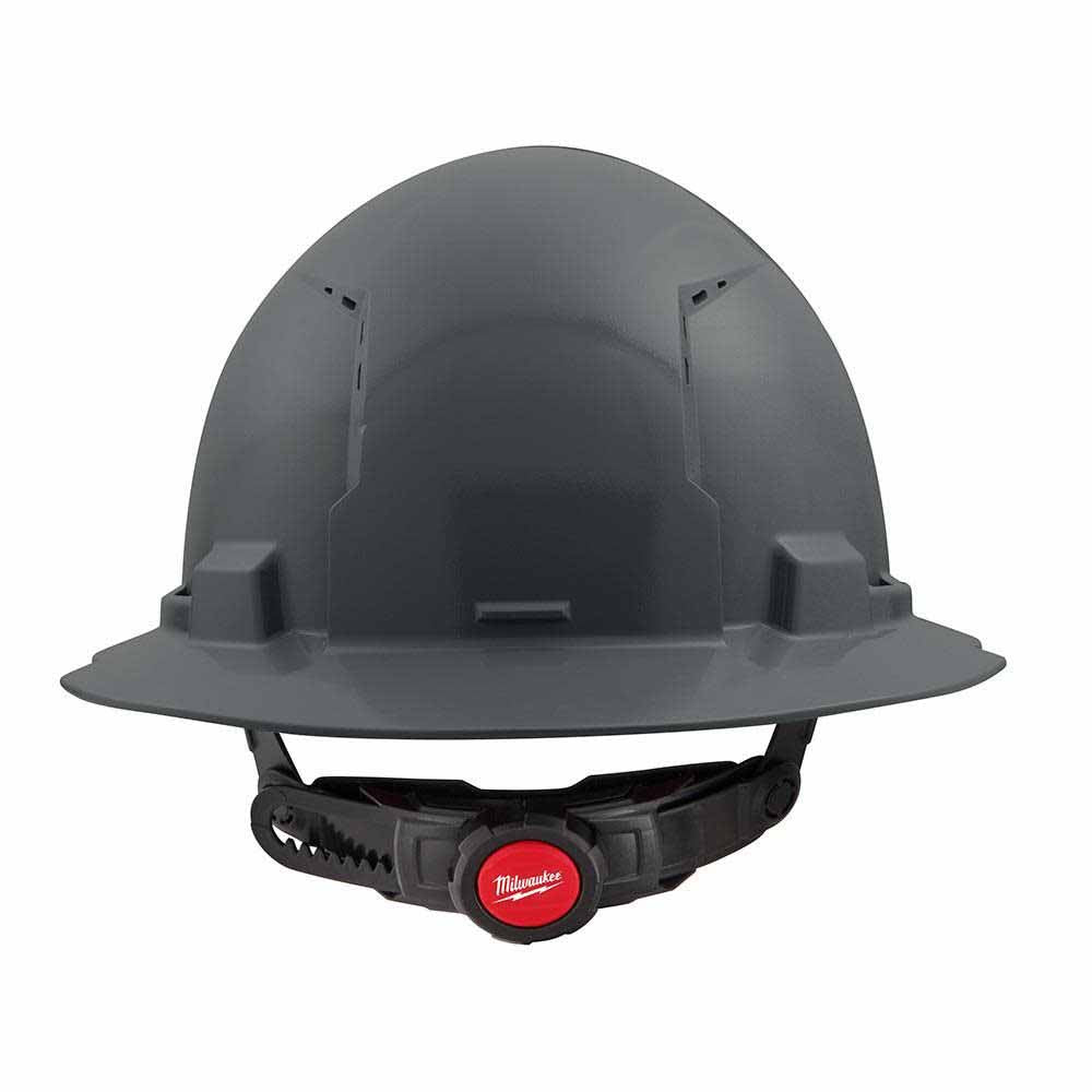 Milwaukee 48-73-1235 Gray Full Brim Vented Hard Hat with 6Pt Ratcheting Suspension – Type 1 Class C