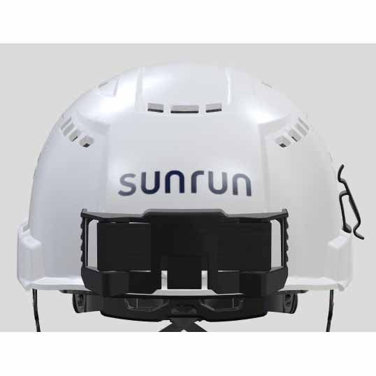 Milwaukee 48-73-1301 White Hard Hat Helmet with BOLT Class E, Sunrun Logo