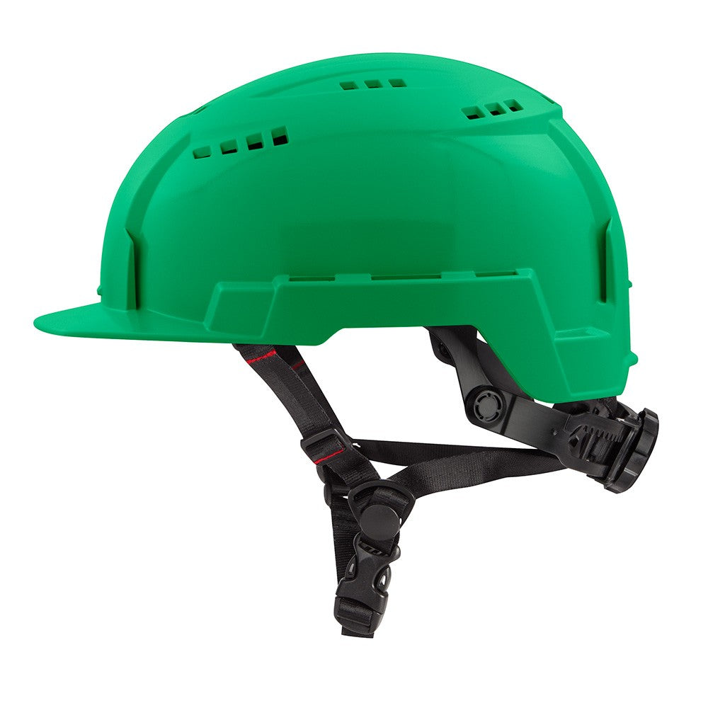 Milwaukee 48-73-1326 BOLT Green Front Brim Safety Helmet (USA) - Type 2, Class C, Vented