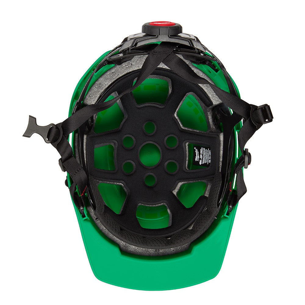 Milwaukee 48-73-1327 BOLT Green Front Brim Safety Helmet (USA) - Type 2, Class E, Non-Vented