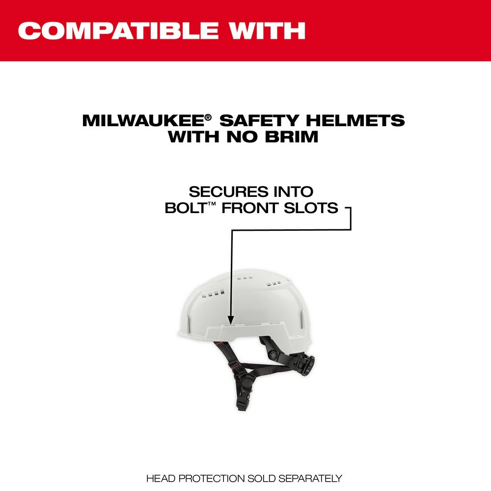 Milwaukee 48-73-1421 BOLT Full Face Shield - Clear Dual Coat Lens (Compatible with Milwaukee Safety Helmet [No Brim])