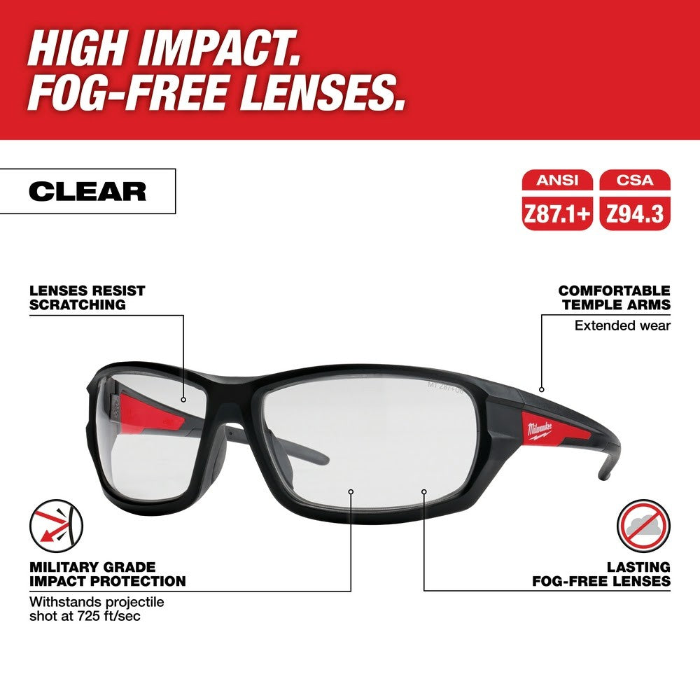 Milwaukee 48-73-2021 Clear High Performance Safety Glasses