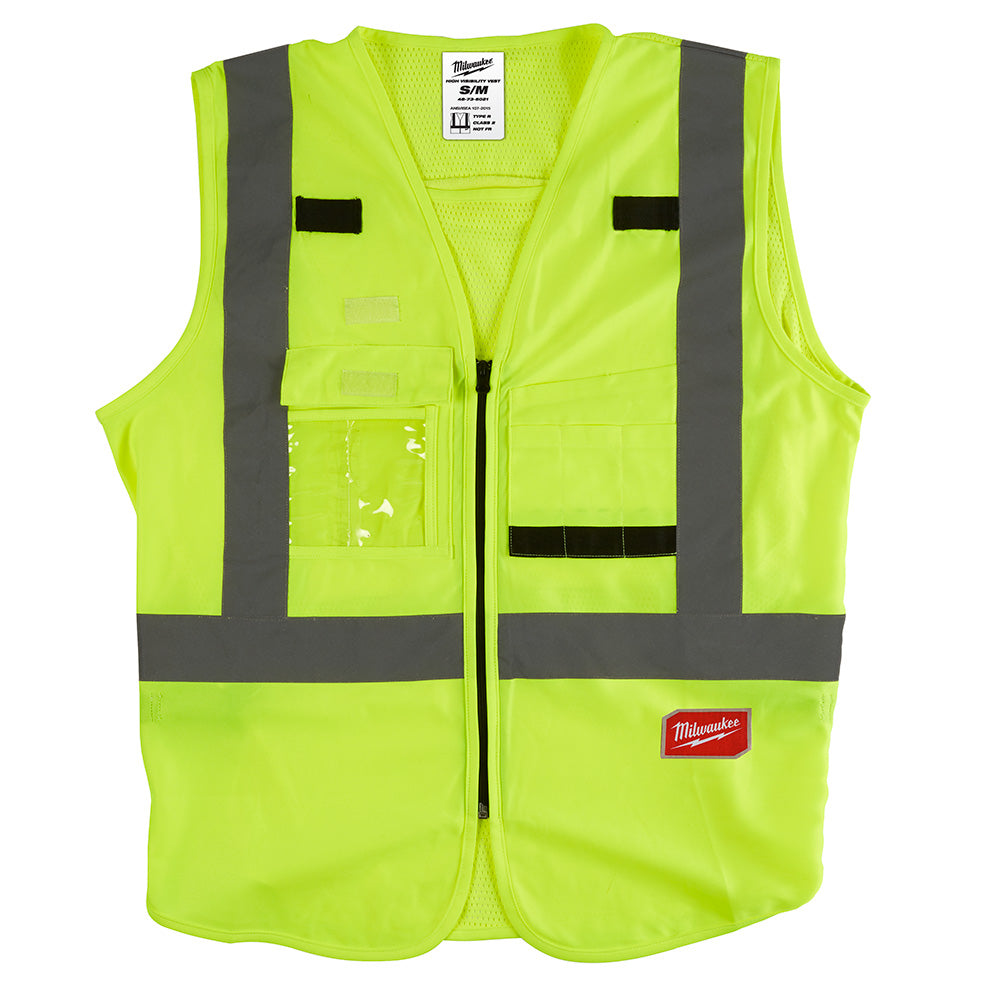 Milwaukee 48-73-5021 High Visibility Yellow Safety Vest - S/M