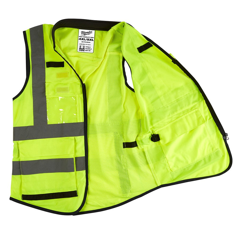 Milwaukee 48-73-5044 High Visibility Yellow Performance Safety Vest - 4X/5X