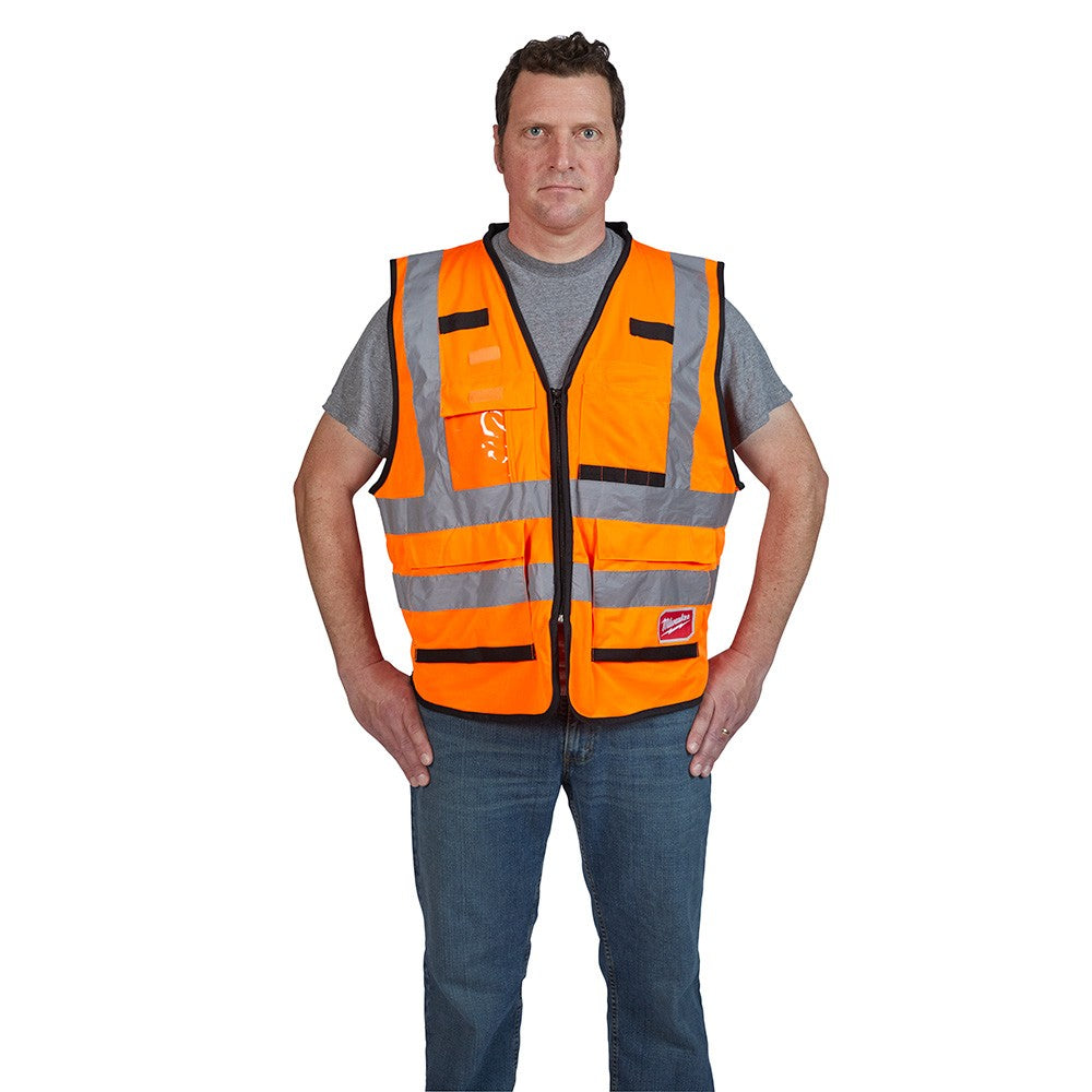 Milwaukee 48-73-5053 High Visibility Orange Performance Safety Vest - XXL/XXXL