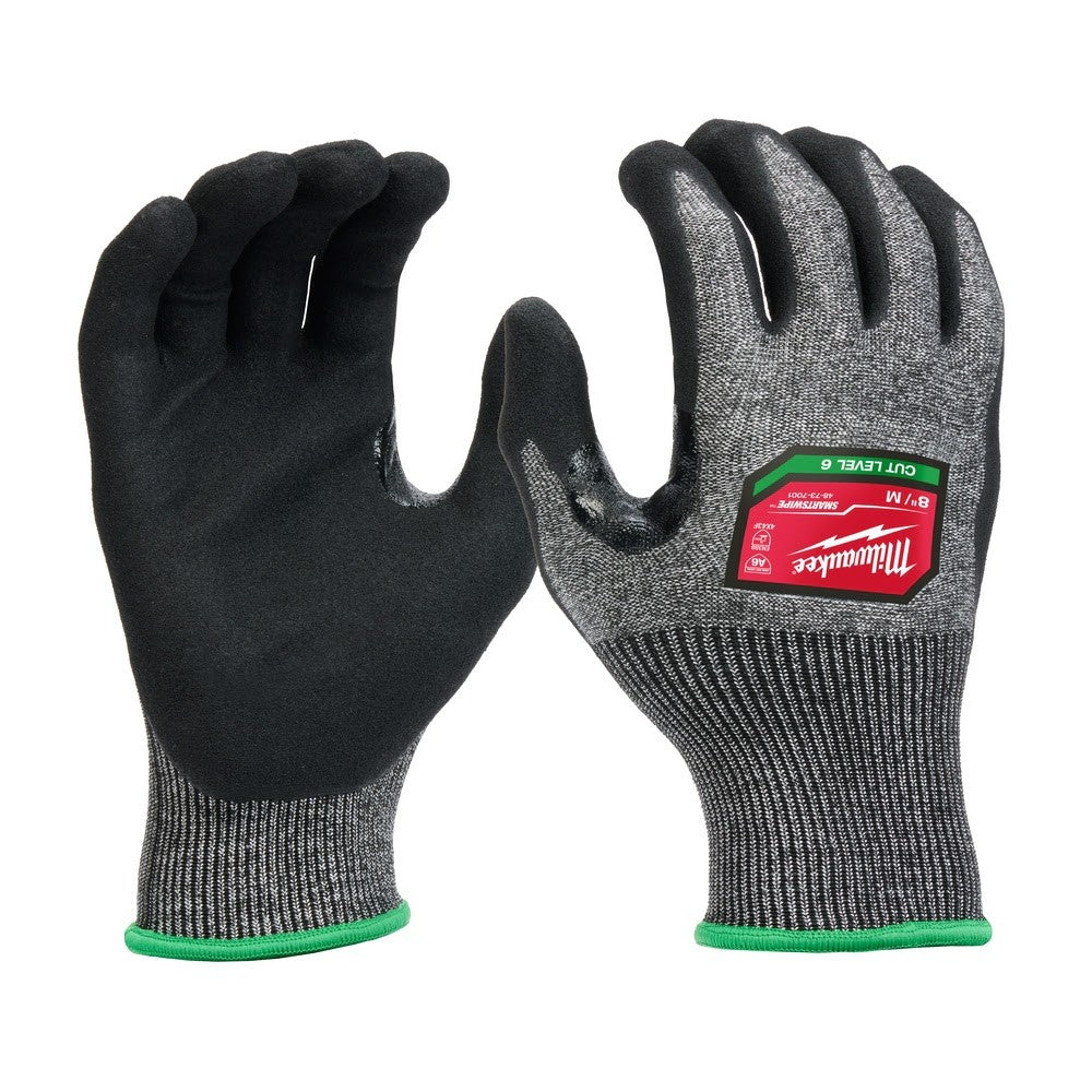 Milwaukee 48-73-7001B 12 Pair Cut Level 6 High-Dexterity Nitrile Dipped Gloves - M