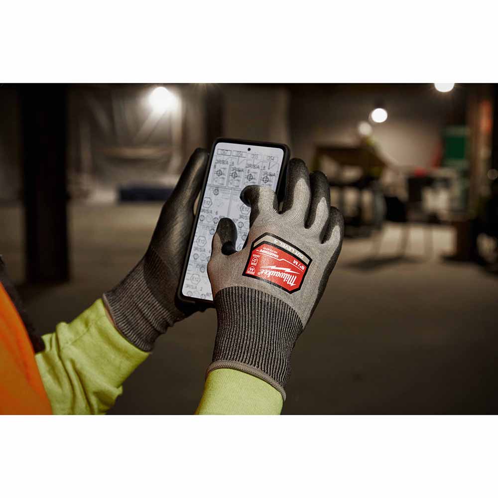 Milwaukee Cut Level 5 Resistant Dipped Work Gloves- See Dip Types & Sizes