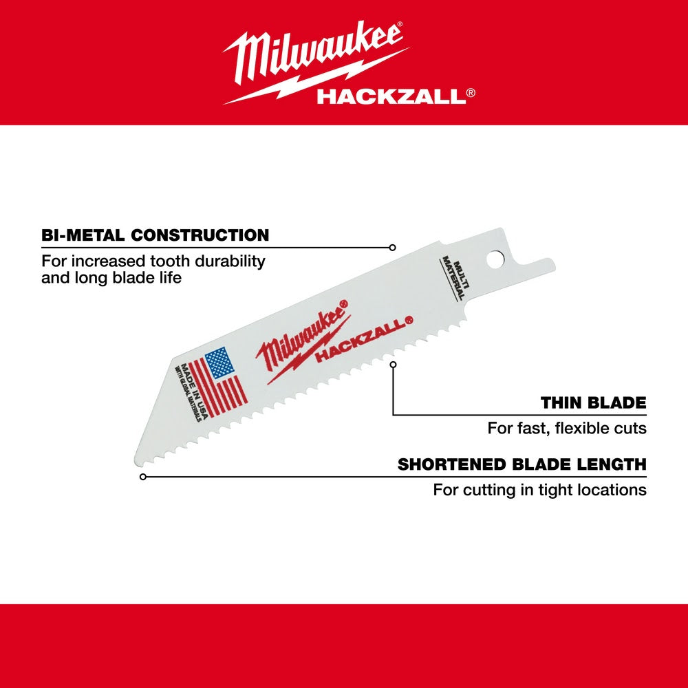 Milwaukee 49-00-5410 M12 Hackzall Blade Multi-Material 5-Pack